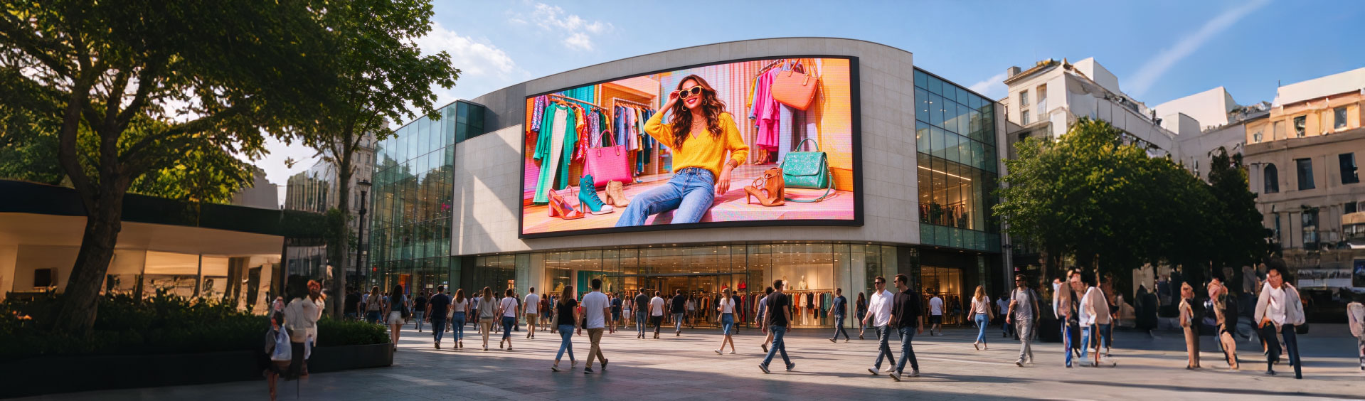 Outdoor LED Display Project for European Shopping Mall Plaza
