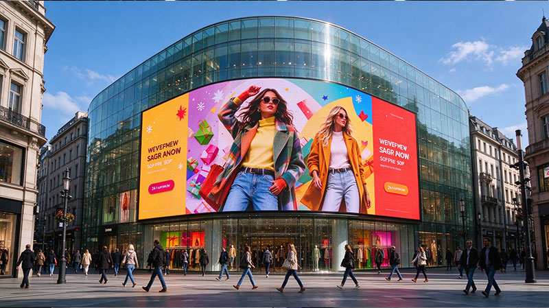 Outdoor LED Display Project for European Shopping Mall Plaza